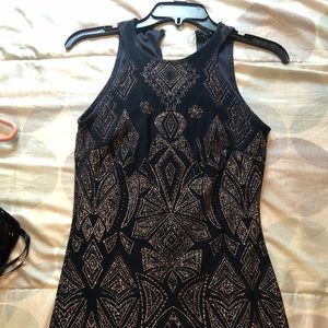 blue and rose gold bodycon hoco dress xs